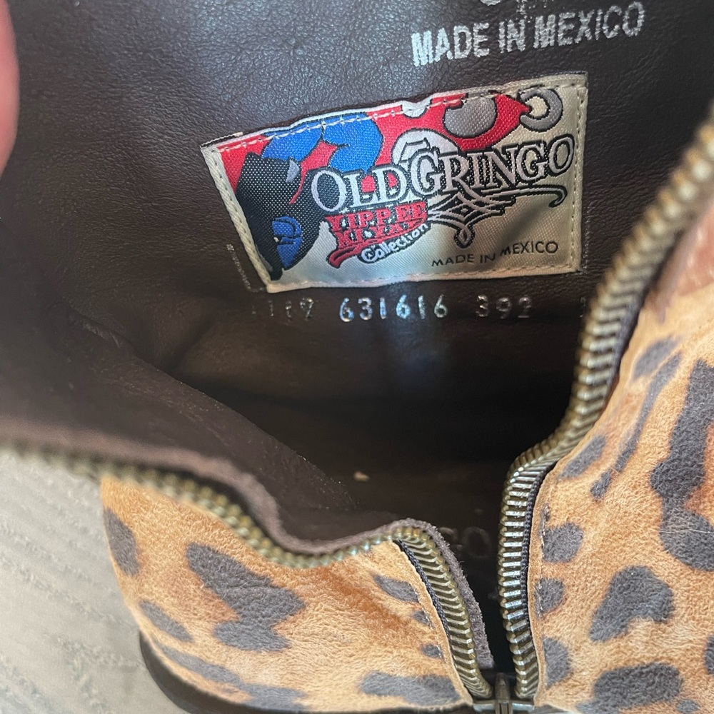 OLD GRINGO*Leopard Print suede & metal Stud Mid Ankle Side Zip boots snip toe 8 - Picture 6 of 13